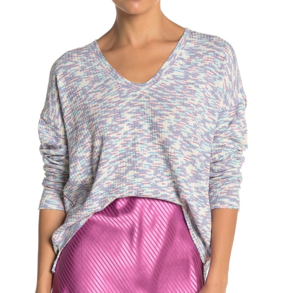 CODEXMODE Space Dye Sweater Burgundy/Blue Multi